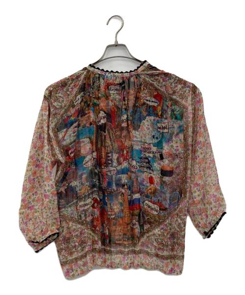 tricot COMME des GARCONS（トリココムデギャルソン）tricot COMME des GARCONS (トリココムデギャルソン) 総柄ブラウス マルチカラー サイズ:Sの古着・服飾アイテム