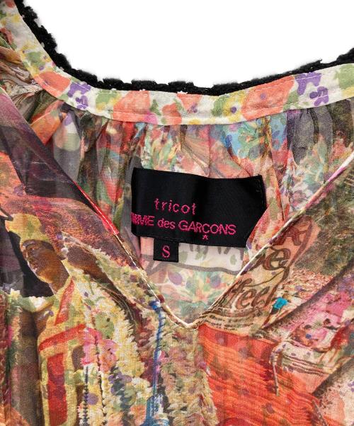 tricot COMME des GARCONS（トリココムデギャルソン）tricot COMME des GARCONS (トリココムデギャルソン) 総柄ブラウス マルチカラー サイズ:Sの古着・服飾アイテム