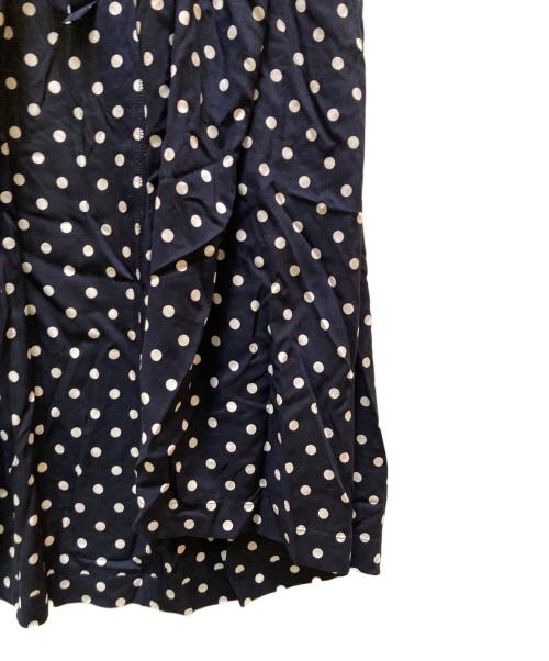COMME des GARCONS COMME des GARCONS（コムデギャルソン コムデギャルソン）COMME des GARCONS COMME des GARCONS (コムデギャルソン コムデギャルソン) Aライン ドット柄 マキシ エプロン ロングワンピース ネイビー×ホワイト サイズ:XSの古着・服飾アイテム