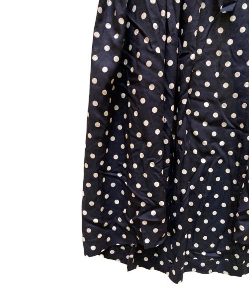 COMME des GARCONS COMME des GARCONS（コムデギャルソン コムデギャルソン）COMME des GARCONS COMME des GARCONS (コムデギャルソン コムデギャルソン) Aライン ドット柄 マキシ エプロン ロングワンピース ネイビー×ホワイト サイズ:XSの古着・服飾アイテム