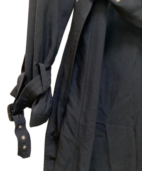 POLO RALPH LAUREN（ポロ・ラルフローレン）POLO RALPH LAUREN (ポロ・ラルフローレン) トリアセトレンチコート ブラックの古着・服飾アイテム