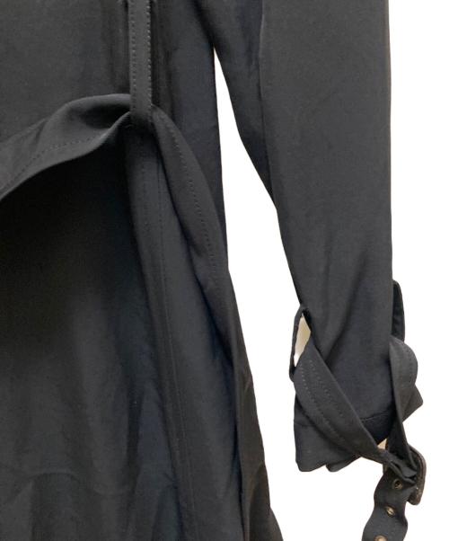 POLO RALPH LAUREN（ポロ・ラルフローレン）POLO RALPH LAUREN (ポロ・ラルフローレン) トリアセトレンチコート ブラックの古着・服飾アイテム