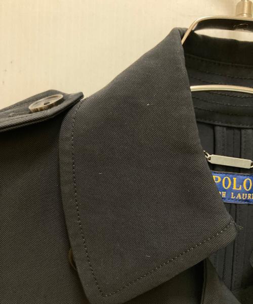 POLO RALPH LAUREN（ポロ・ラルフローレン）POLO RALPH LAUREN (ポロ・ラルフローレン) トリアセトレンチコート ブラックの古着・服飾アイテム