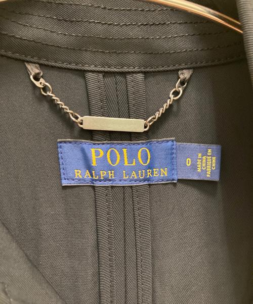 POLO RALPH LAUREN（ポロ・ラルフローレン）POLO RALPH LAUREN (ポロ・ラルフローレン) トリアセトレンチコート ブラックの古着・服飾アイテム