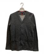 COMME des GARCONS HOMMEコムデギャルソン オム）の古着「チェック切替カーディガン」｜グレー