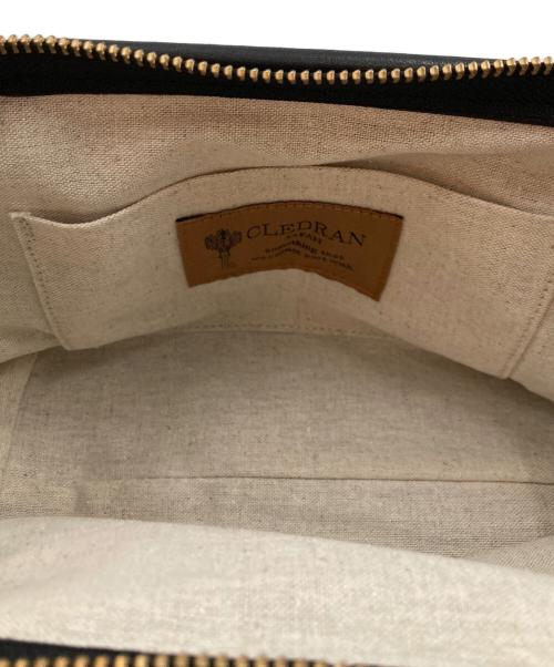 CLEDRAN（クレドラン）CLEDRAN (クレドラン) タンテ レザーショルダーバッグ ネイビーの古着・服飾アイテム