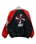 NIKE (ナイキ) ヴィンテージ風車ロゴプリントジャケット レッド×ブラック サイズ:Ⅼ：17000円