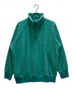 BEAMS PLUSビームスプラス）の古着「ハーフジップミリタリーフリーススウェット」｜グリーン