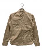 Mario Muscarielloマリオムスカリエッロ）の古着「スタンドカラーミリタリーシャツ」｜ベージュ