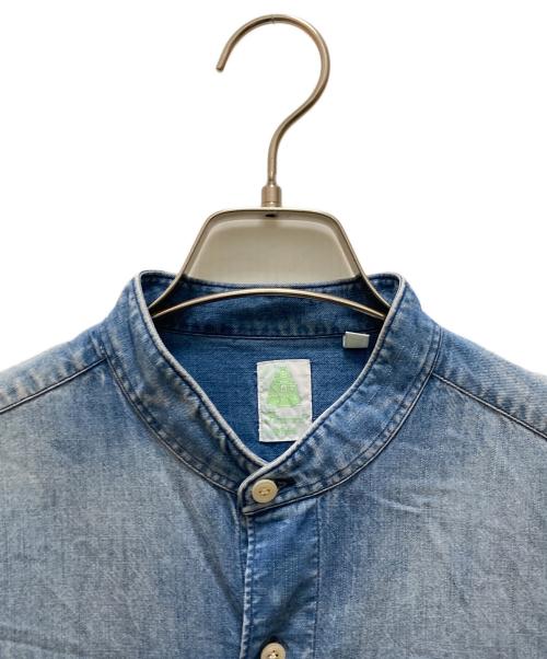 finamore（フィナモレ）Finamore (フィナモレ) スタンドカラーグラデーションデニムシャツ インディゴ サイズ:15/38の古着・服飾アイテム