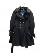 BURBERRY BLUE LABELバーバリーロンドンブルーレーベル）の古着「ウールPコート」｜ブラック