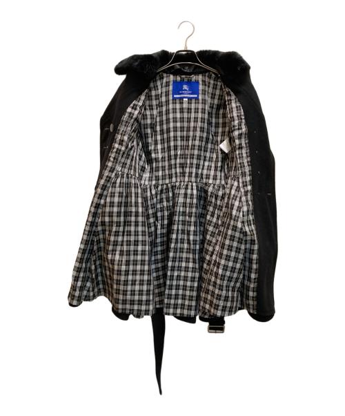 BURBERRY BLUE LABEL（バーバリー ブルー レーベル）BURBERRY BLUE LABEL (バーバリーロンドンブルーレーベル) ウールPコート ブラック サイズ:SIZE 38の古着・服飾アイテム