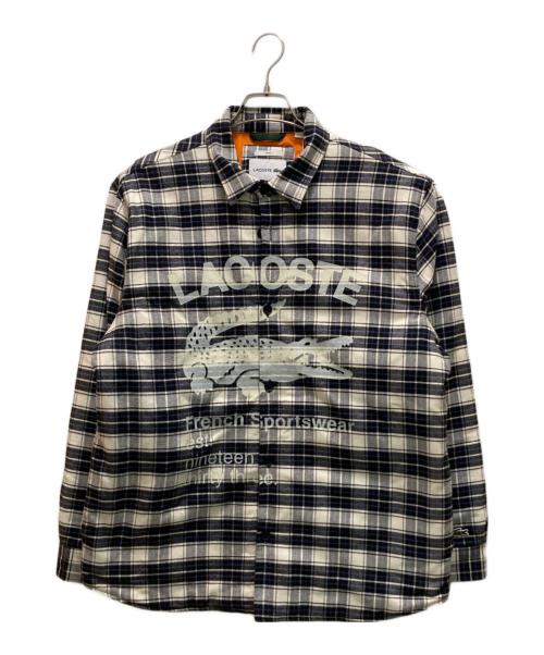 LACOSTE（ラコステ）LACOSTE (ラコステ) シャツジャケット ホワイト サイズ:Ⅼの古着・服飾アイテム