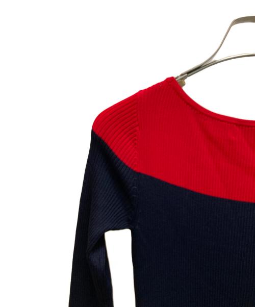 LAUREN RALPH LAUREN（ローレンラルフローレン）LAUREN RALPH LAUREN (ローレンラルフローレン) ニットワンピース レッド サイズ:ＸＸＳの古着・服飾アイテム