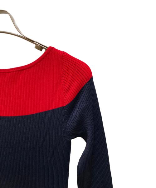 LAUREN RALPH LAUREN（ローレンラルフローレン）LAUREN RALPH LAUREN (ローレンラルフローレン) ニットワンピース レッド サイズ:ＸＸＳの古着・服飾アイテム