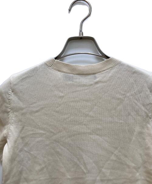 LAUREN RALPH LAUREN（ローレンラルフローレン）LAUREN RALPH LAUREN (ローレンラルフローレン) ビッグロゴ半袖ニット ベージュ サイズ:xsの古着・服飾アイテム