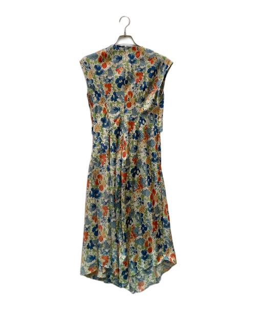 LAUREN RALPH LAUREN（ローレンラルフローレン）LAUREN RALPH LAUREN (ローレンラルフローレン) 花柄ノースリーブワンピース グリーン サイズ:00の古着・服飾アイテム