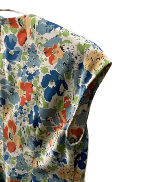 LAUREN RALPH LAUREN（ローレンラルフローレン）LAUREN RALPH LAUREN (ローレンラルフローレン) 花柄ノースリーブワンピース グリーン サイズ:00の古着・服飾アイテム