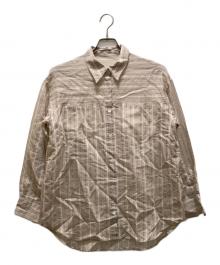 Spick and Span（スピック＆スパン）の古着「シアーストライプシャツ」｜ベージュ