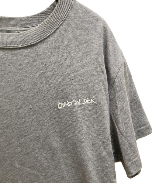 Dior（ディオール）Dior (ディオール) ロゴ刺繍Tシャツ グレー サイズ:Lの古着・服飾アイテム