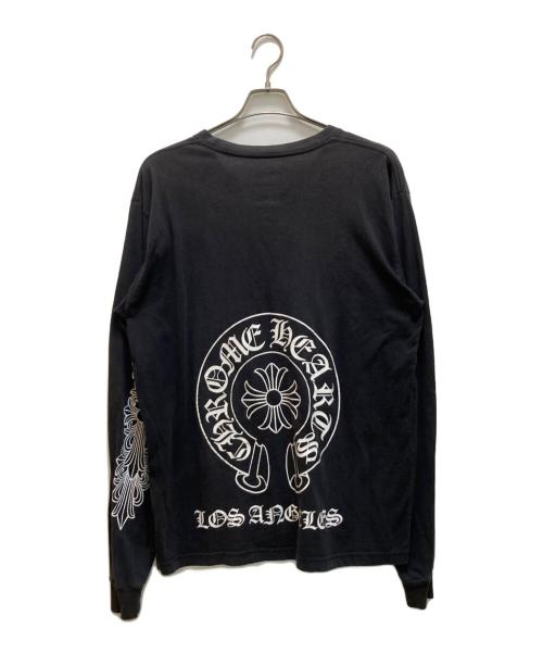 CHROME HEARTS（クロムハーツ）CHROME HEARTS (クロムハーツ) ホースシュープリントロングスリーブポケットカットソー ブラック サイズ:XLの古着・服飾アイテム