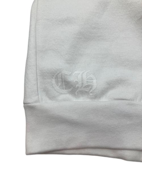 CHROME HEARTS（クロムハーツ）CHROME HEARTS (クロムハーツ) アームフローラルクロス ホースシュー プリント クルーネックスウェット ホワイト サイズ:XLの古着・服飾アイテム