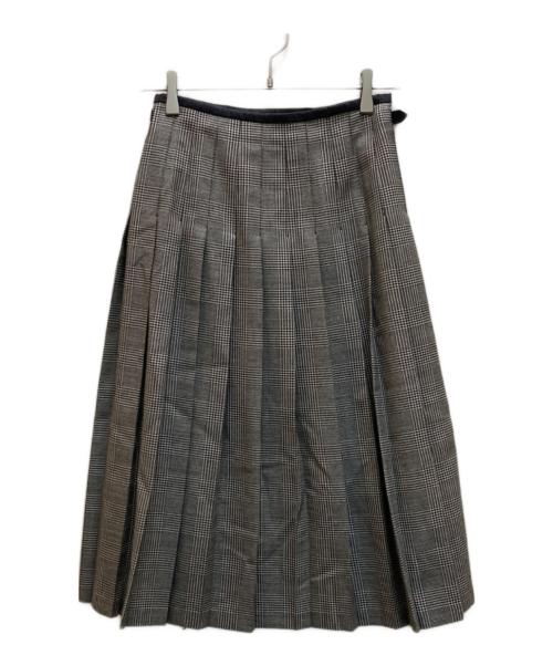 O'NEIL OF DUBLIN（オニールオブダブリン）O'NEIL OF DUBLIN (オニールオブダブリン) allureville (アルアバイル) 別注キルトラップチェックスカート グレー サイズ:36の古着・服飾アイテム