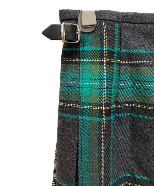 O'NEIL OF DUBLIN（オニールオブダブリン）O'NEIL OF DUBLIN (オニールオブダブリン) allureville (アルアバイル) 別注キルトラップチェックスカート グレー サイズ:36の古着・服飾アイテム