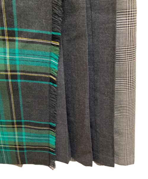 O'NEIL OF DUBLIN（オニールオブダブリン）O'NEIL OF DUBLIN (オニールオブダブリン) allureville (アルアバイル) 別注キルトラップチェックスカート グレー サイズ:36の古着・服飾アイテム