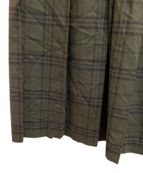 MACKINTOSH PHILOSOPHY（マッキントッシュ フィロソフィー）MACKINTOSH PHILOSOPHY (マッキントッシュ フィロソフィー) GREY LABEL プリーツチェックスカート カーキ サイズ:１の古着・服飾アイテム
