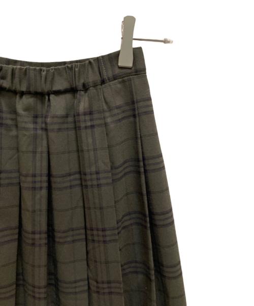 MACKINTOSH PHILOSOPHY（マッキントッシュ フィロソフィー）MACKINTOSH PHILOSOPHY (マッキントッシュ フィロソフィー) GREY LABEL プリーツチェックスカート カーキ サイズ:１の古着・服飾アイテム
