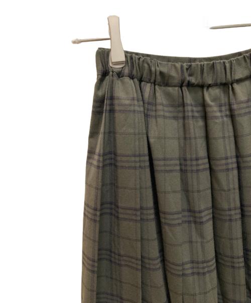 MACKINTOSH PHILOSOPHY（マッキントッシュ フィロソフィー）MACKINTOSH PHILOSOPHY (マッキントッシュ フィロソフィー) GREY LABEL プリーツチェックスカート カーキ サイズ:１の古着・服飾アイテム