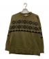 MARGARET HOWELL（マーガレットハウエル）の古着「ノルディックロールネックニット」｜カーキ×ブラック
