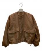 martiniqueマルティニーク）の古着「ノーカラーブルゾン」｜ブラウン