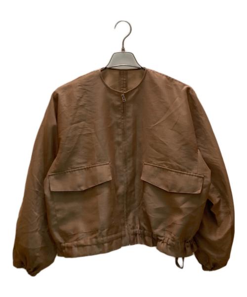 martinique（マルティニーク）martinique (マルティニーク) ノーカラーブルゾン ブラウン サイズ:不明の古着・服飾アイテム