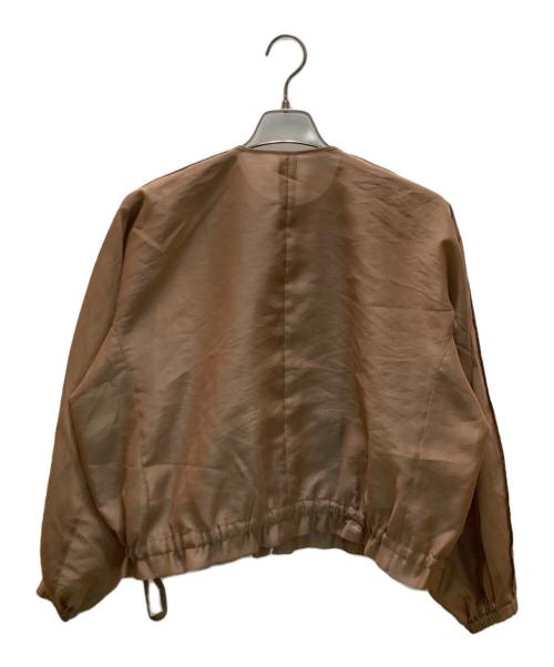 martinique（マルティニーク）martinique (マルティニーク) ノーカラーブルゾン ブラウン サイズ:不明の古着・服飾アイテム