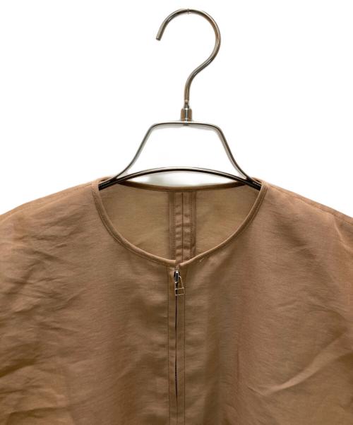martinique（マルティニーク）martinique (マルティニーク) ノーカラーブルゾン ブラウン サイズ:不明の古着・服飾アイテム