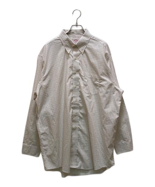 BROOKS BROTHERS 346（ブルックスブラザーズ 346）BROOKS BROTHERS 346 (ブルックスブラザーズ 346) チェックシャツ ホワイト サイズ:17　1/2の古着・服飾アイテム