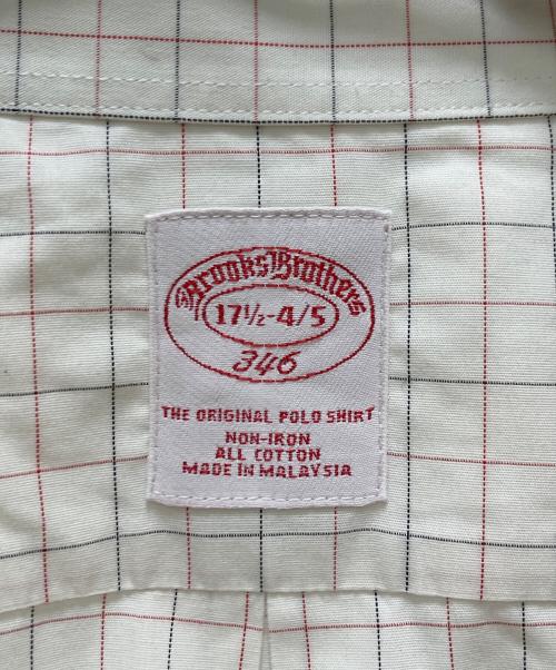 BROOKS BROTHERS 346（ブルックスブラザーズ 346）BROOKS BROTHERS 346 (ブルックスブラザーズ 346) チェックシャツ ホワイト サイズ:17　1/2の古着・服飾アイテム