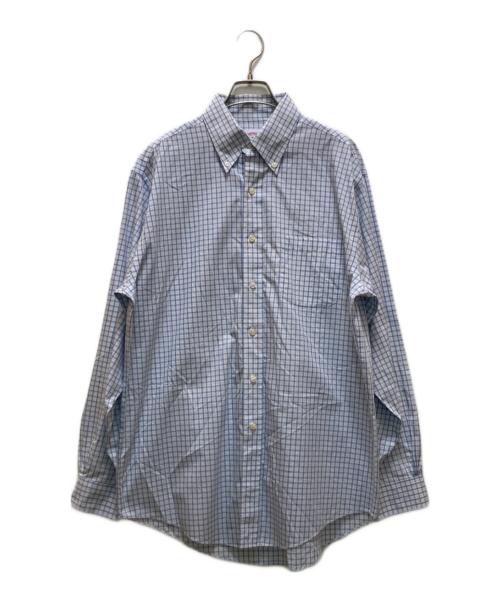 BROOKS BROTHERS（ブルックスブラザーズ）BROOKS BROTHERS (ブルックスブラザーズ) チェック柄BDシャツ ブルー サイズ:Mの古着・服飾アイテム