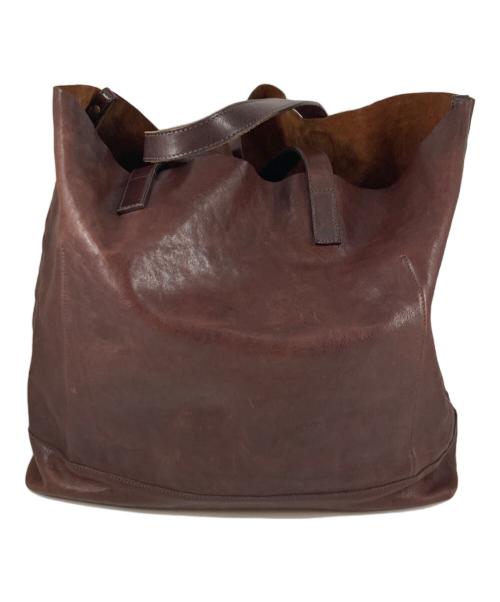 IL BISONTE（イル ビゾンテ）IL BISONTE (イル ビゾンテ) ヴアッケッタ レザートートバッグ ブラウンの古着・服飾アイテム