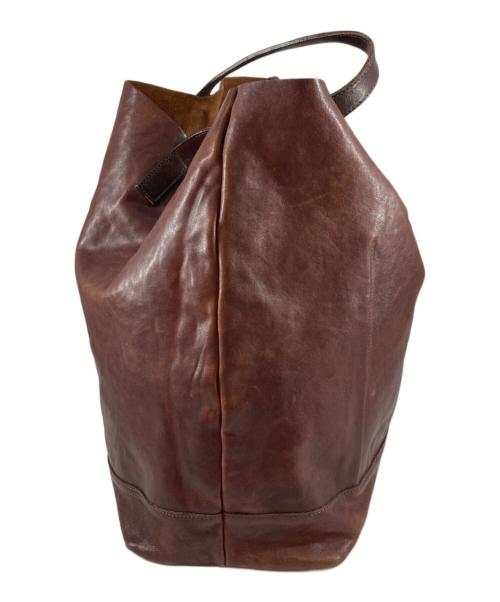 IL BISONTE（イル ビゾンテ）IL BISONTE (イル ビゾンテ) ヴアッケッタ レザートートバッグ ブラウンの古着・服飾アイテム
