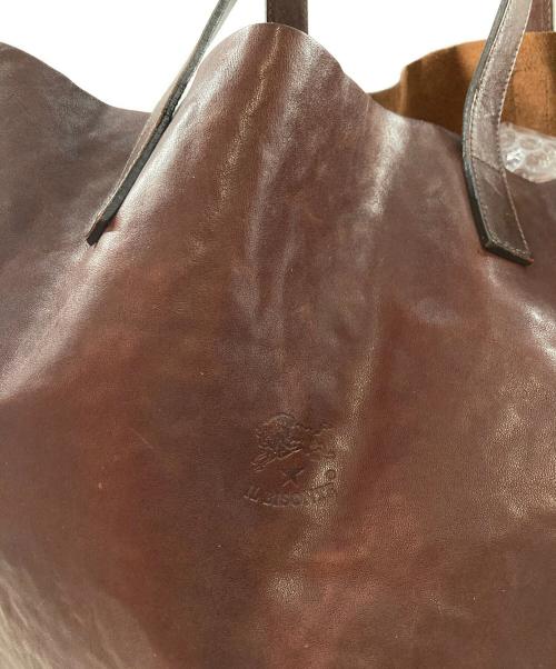 IL BISONTE（イル ビゾンテ）IL BISONTE (イル ビゾンテ) ヴアッケッタ レザートートバッグ ブラウンの古着・服飾アイテム