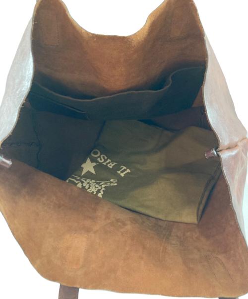 IL BISONTE（イル ビゾンテ）IL BISONTE (イル ビゾンテ) ヴアッケッタ レザートートバッグ ブラウンの古着・服飾アイテム