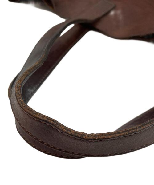 IL BISONTE（イル ビゾンテ）IL BISONTE (イル ビゾンテ) ヴアッケッタ レザートートバッグ ブラウンの古着・服飾アイテム