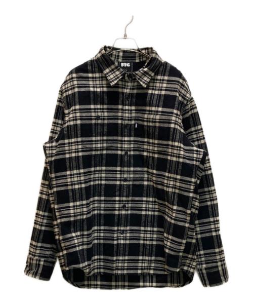 FTC（エフティーシー）FTC (エフティーシー) HEAVY PLAID SHIRT ブラック サイズ:Lの古着・服飾アイテム