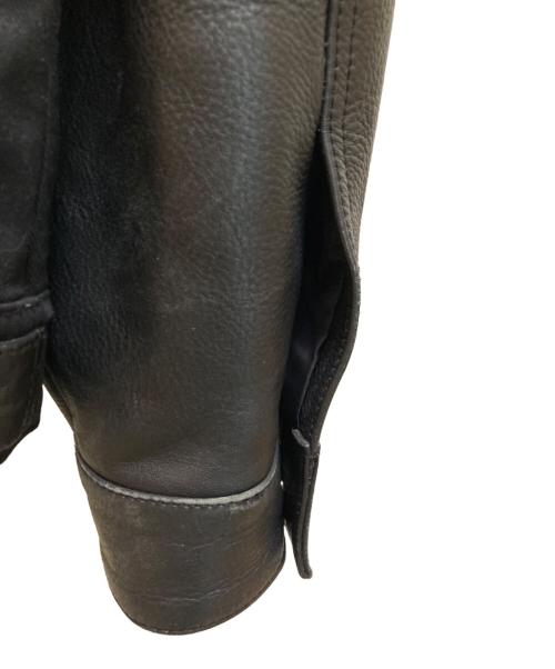 GUESS JEANS（ゲス ジーンズ）GUESS JEANS (ゲス ジーンズ) レザー切替ジャケット ブラック サイズ:L/G　US LXAの古着・服飾アイテム