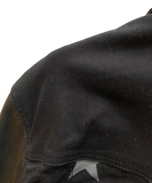 GUESS JEANS（ゲス ジーンズ）GUESS JEANS (ゲス ジーンズ) レザー切替ジャケット ブラック サイズ:L/G　US LXAの古着・服飾アイテム