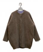 ELENDEEKエレンディーク）の古着「ラクーンミックスウールカーディガン」｜ブラウン