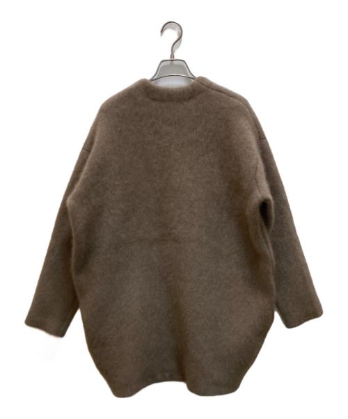 ELENDEEK（エレンディーク）ELENDEEK (エレンディーク) ラクーンミックスウールカーディガン ブラウン サイズ:FREEの古着・服飾アイテム